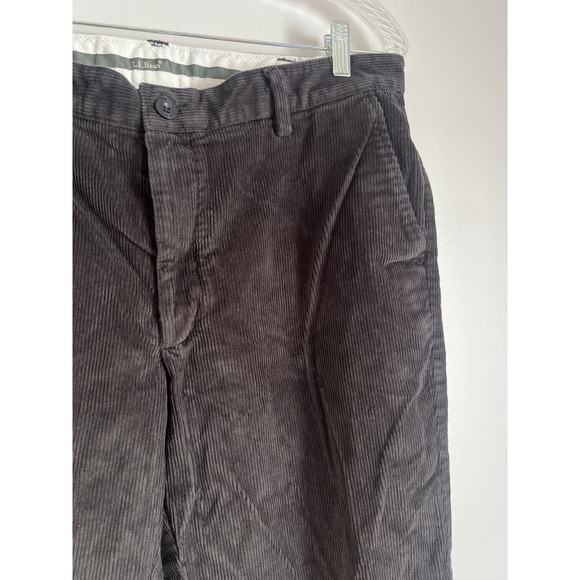 Vintage LL Bean Corduroy Pants Comfort Waist 36x30 Straight Leg Y2K Brown New - Picture 2 of 7